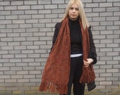 xxl, large brownish mixed coloured scarf gift holiday,wrap.handmade,knitted,winter-scarf, .girlfriend.wife.mum,vintage,winter-scarf,wool.