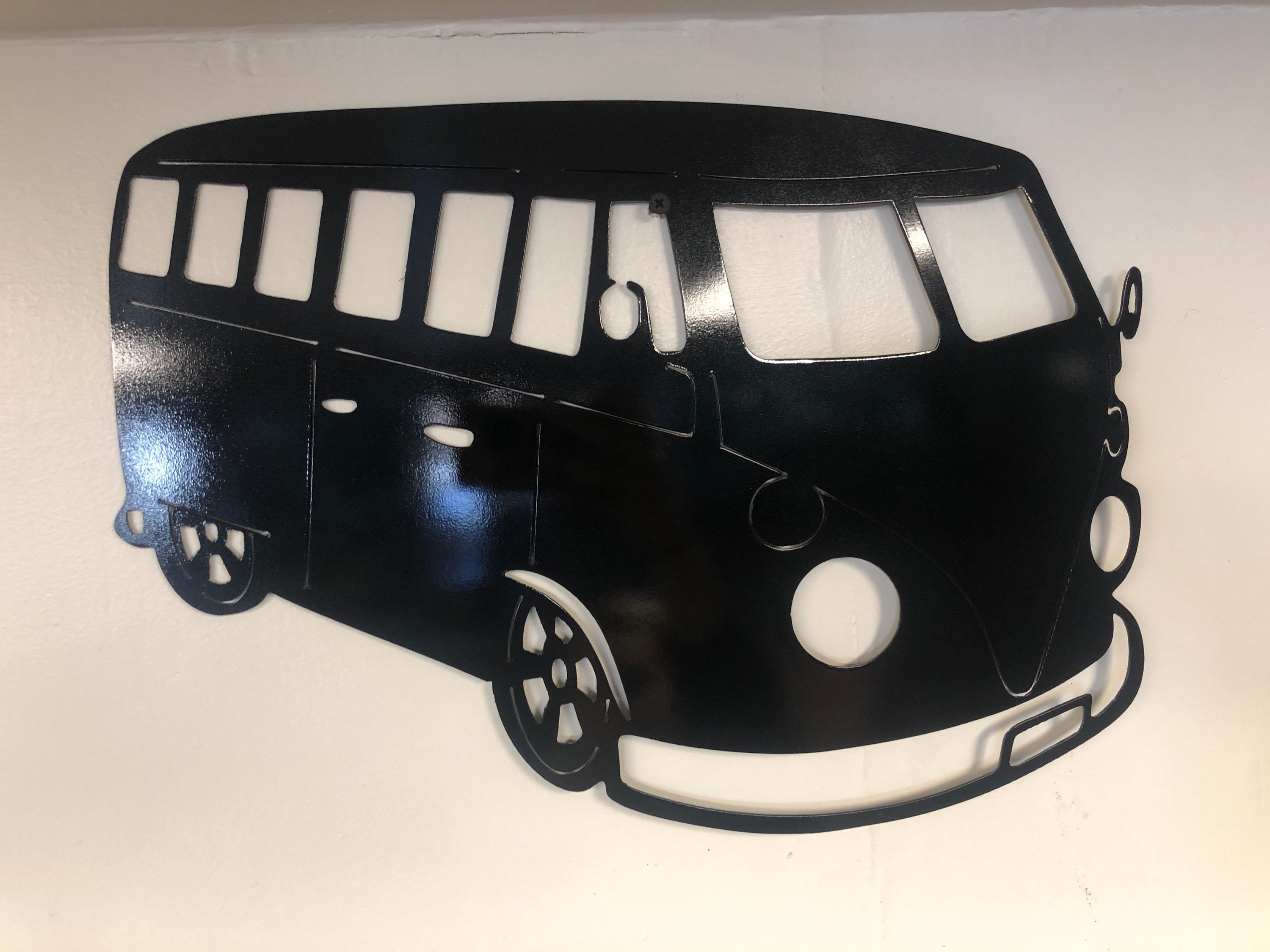 VW bus VW wall art metal art plasma art classic car Etsy