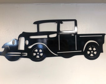 Ford truck, metal art, custom art, wall hanging, truck, classic car, plasma art, Ford