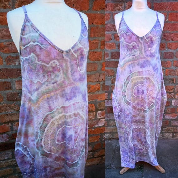 Geode Ice Dye Dress: Festival Hippie Style (UK8-UK12)