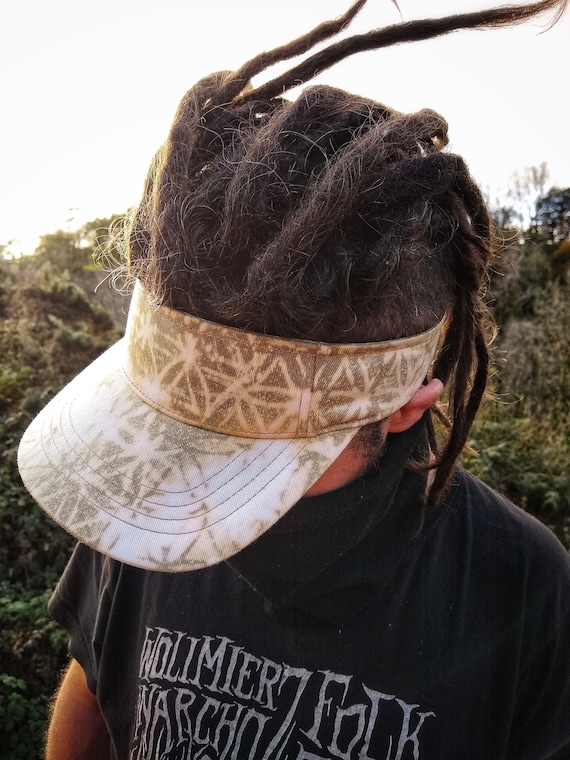 Sacred Geometry Visor: Flower of Life Organic Cotton Sun Hat