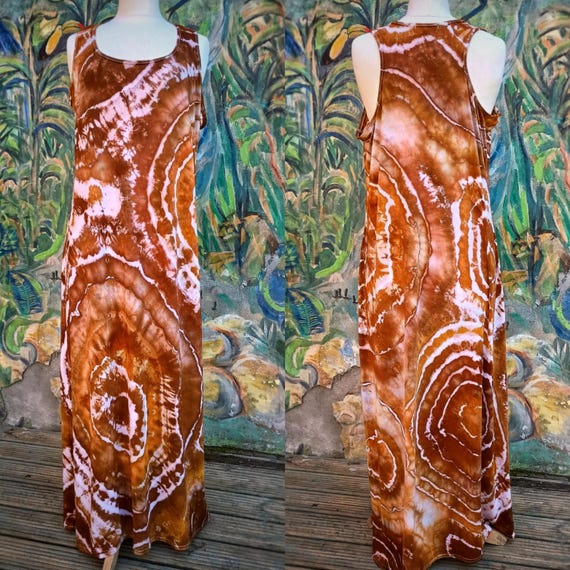 Geode Ice Dye Dress: Viscose Festival Hippie Dress
