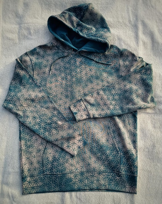 Organic Cotton Flower of Life Hoodie: Festival Pixie Psy Trance