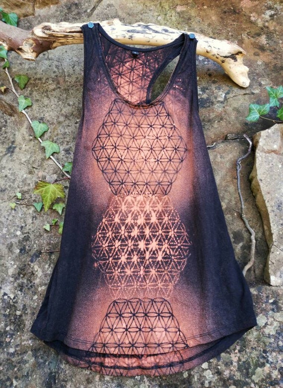 Sacred Geometry Tank Top: Bamboo Organic Cotton Flower of Life