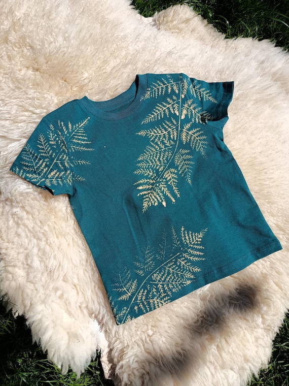 Organic Kids Fern T-Shirt: Hand-Printed Forest Tee