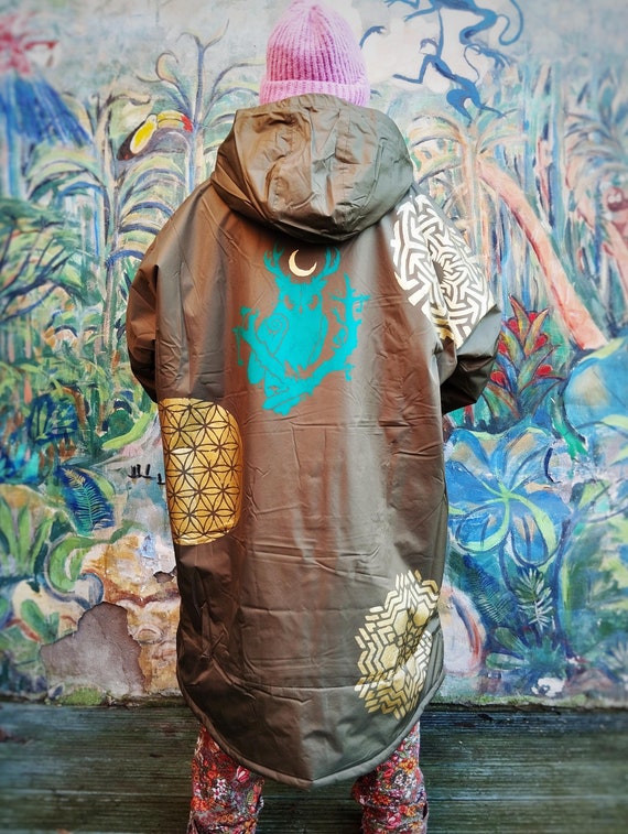 Owl Mandala Changing Robe: Waterproof Sherpa Fleece
