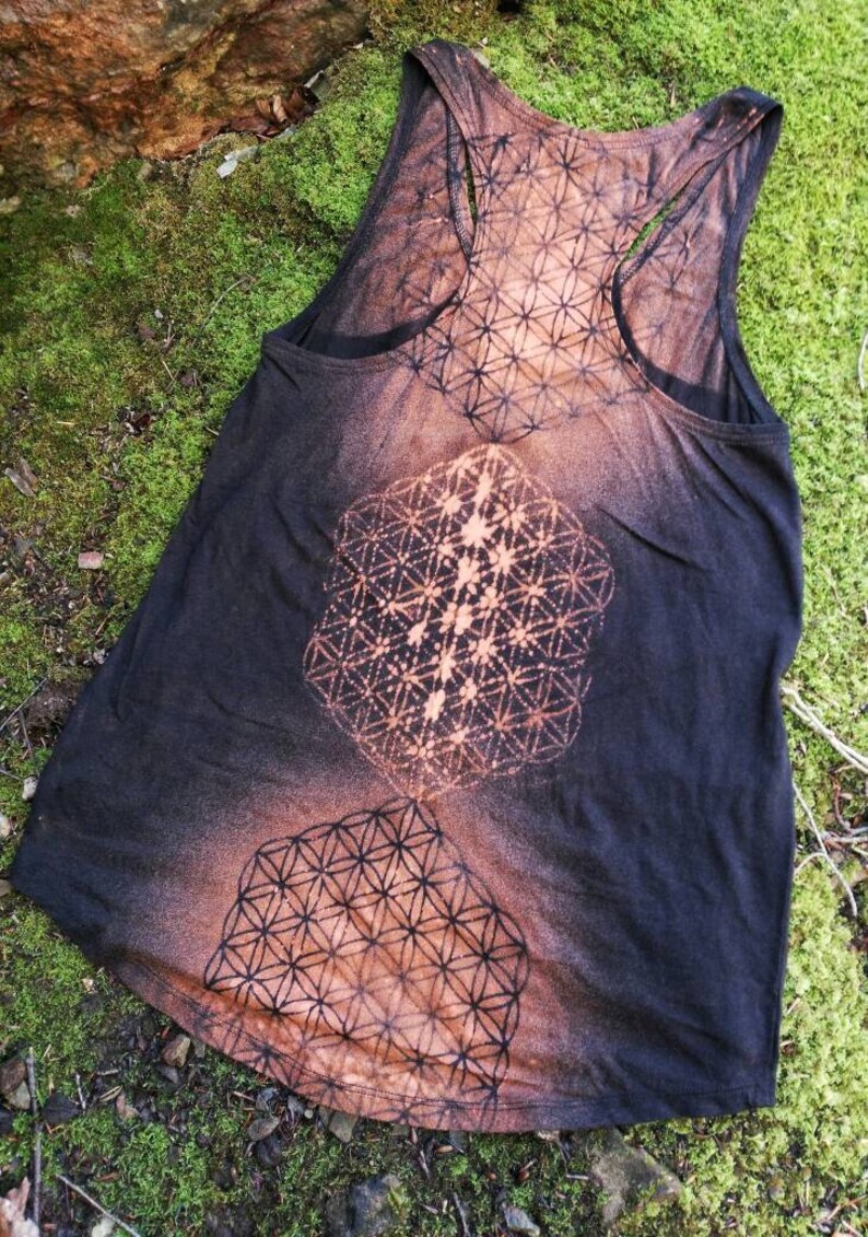 Bamboo and Organic Cotton Sacred Geometry Flower of Life Tank Etsy UK