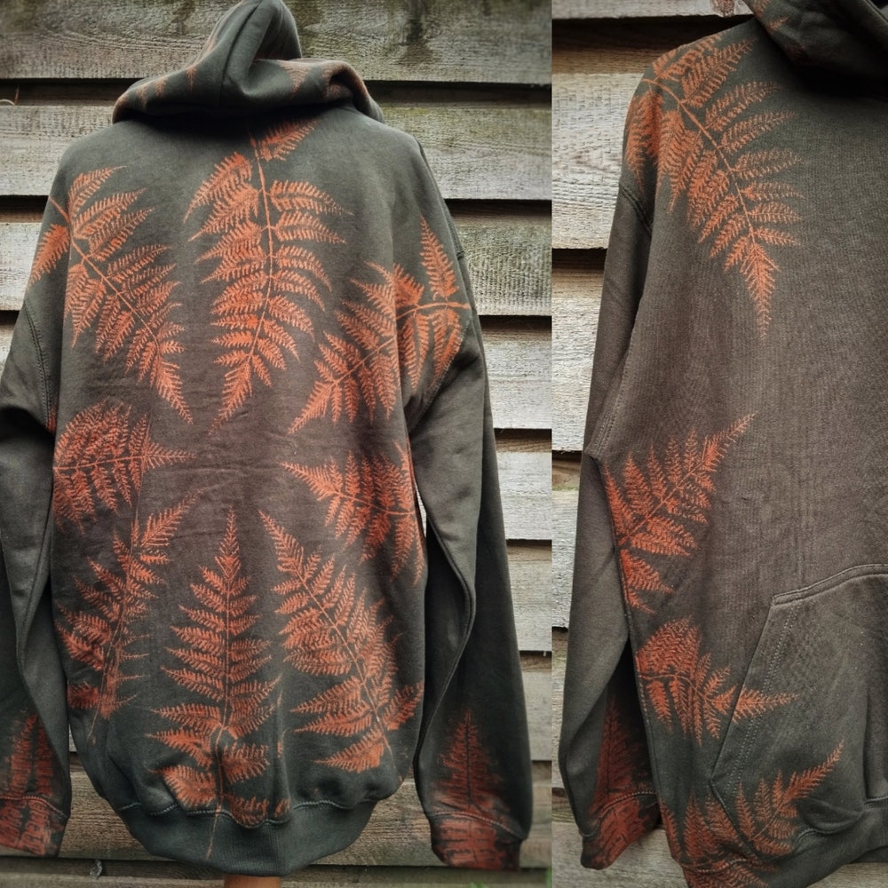 Snorider Design Fern Hoodie/ Fern Hood / Forest Hoodie / Pixie Hoodie / Witch Hoodie / Forest Punk Hoodie/ Psy Hoodie / Pagan Hoodie/ Hippy Hoodie