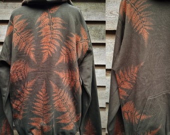 Fern hoodie/ Fern Hood / Forest Hoodie / Pixie Hoodie / Witch Hoodie / Forest Punk Hoodie/ Psy Hoodie / Pagan hoodie/ Hippy hoodie
