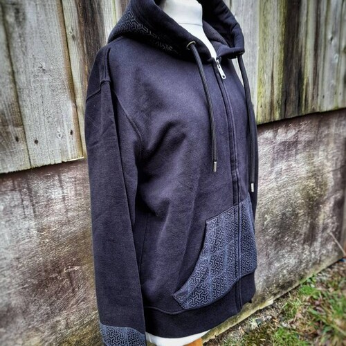 Geometric hoodie/japanese geometry hoodie/sacred geometry hoodie/organic orders hoodie/tekno hoodie/psy hoodie/vegan hoodie/pixie hoodie/witch hood