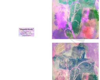 Digital Download of two 4.25x5.5 inch Notecards (D)