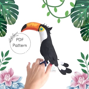 PDF Pattern/Felt Pattern/ Toucan/Felt Toucan Pattern /Birds Pattern /PDF Pattern Toucan/ Felt Toucan Sewing Pattern/ PDF Toucan/ Toucan