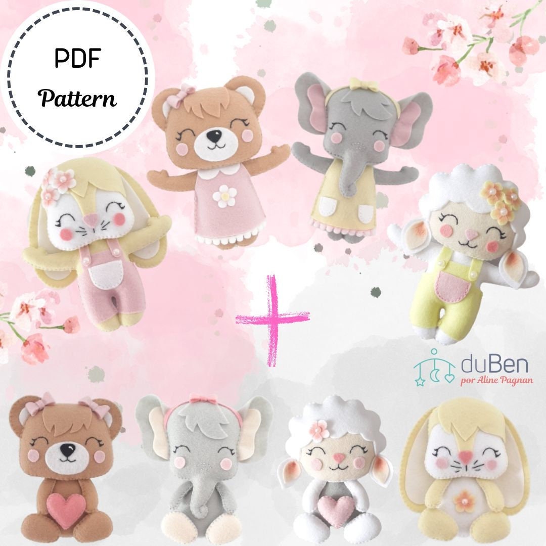 PDF Pattern/ Felt Pattern/baby Animals/ Felt Baby Animals/ DIY Baby