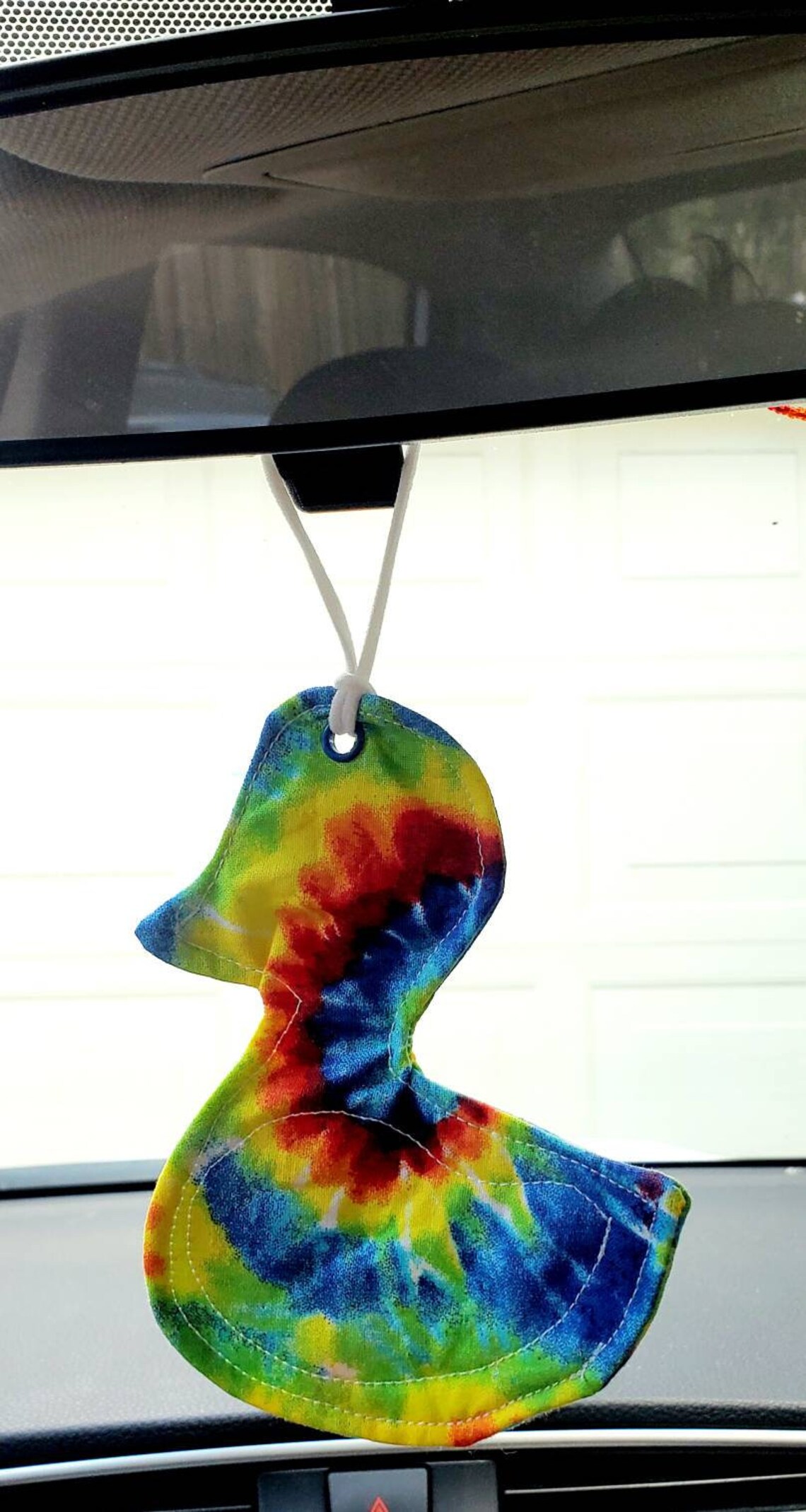 Tie Dye Multi Colored Fabric Rubber Duck Ducky Rear View | Etsy