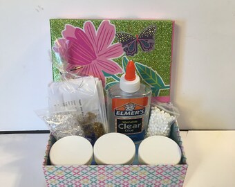 Slime kit with Unicorn Slime/ Boy or Girl/ kids craft/ making floam/glitter slime/crunchy slime