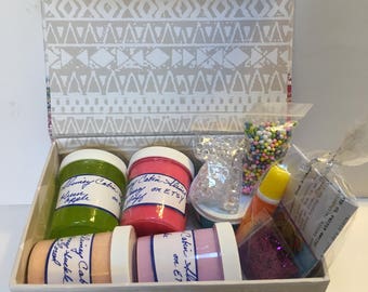 Boy or girl Scented Variety Slime Box package/Glossy slime/Orange Cloud slime/Butter slime/crunchy slime/kids craft