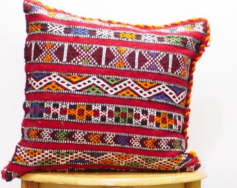 Moroccan pillow Handmade Berber Kilim/vintage pillow  unstuffed