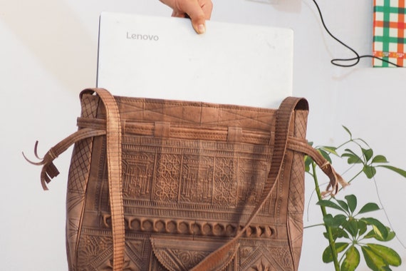 bohemian leather backpack