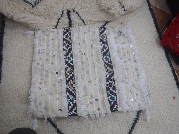 Funda de Almohada de Lana marroquí Handira bereber Almohada 19/" X 22/"