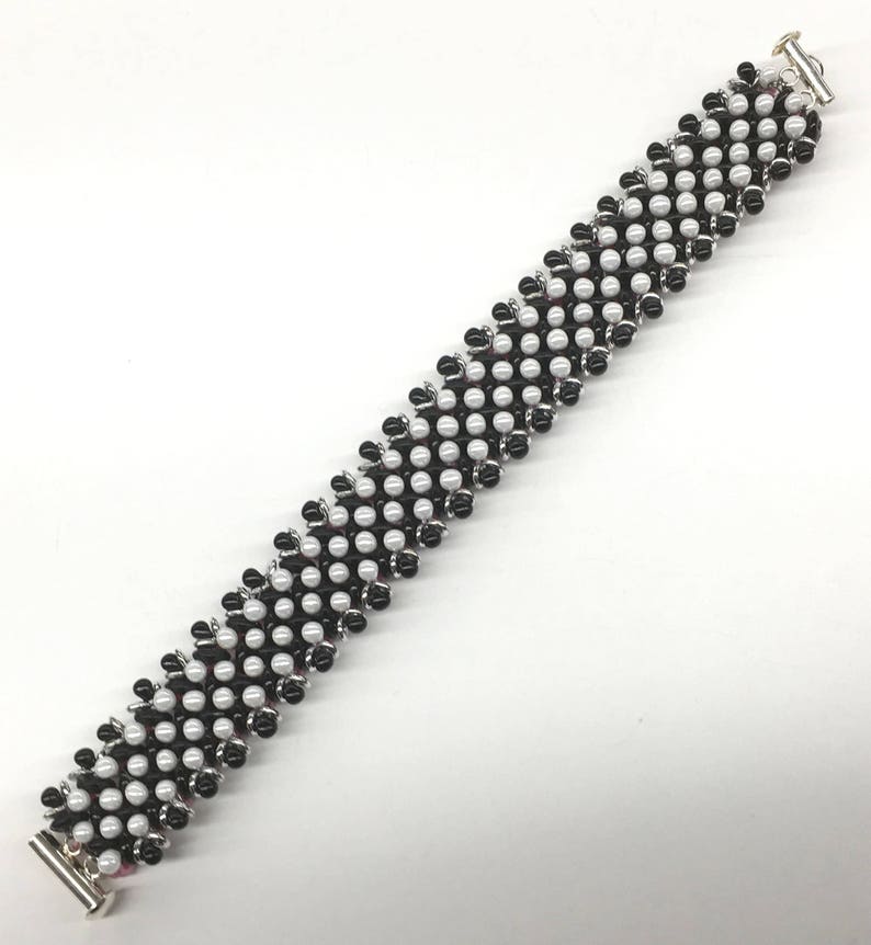 Reversible QuadraLentil Herringbone Bracelet
