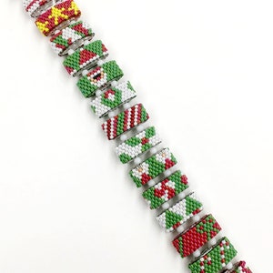 Reversible QuadraLentil Herringbone Bracelet