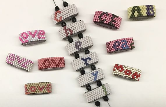 Carrier Bead Peyote Stitch Patterns Alphabet