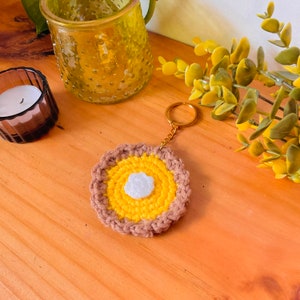 Lemon Keychain Pie Crochet Lemon Pie Keychain Lemon Pie Cute Food  Keychain Crochet Keychain Handmade Pie Keychain For Pie Lover Gift