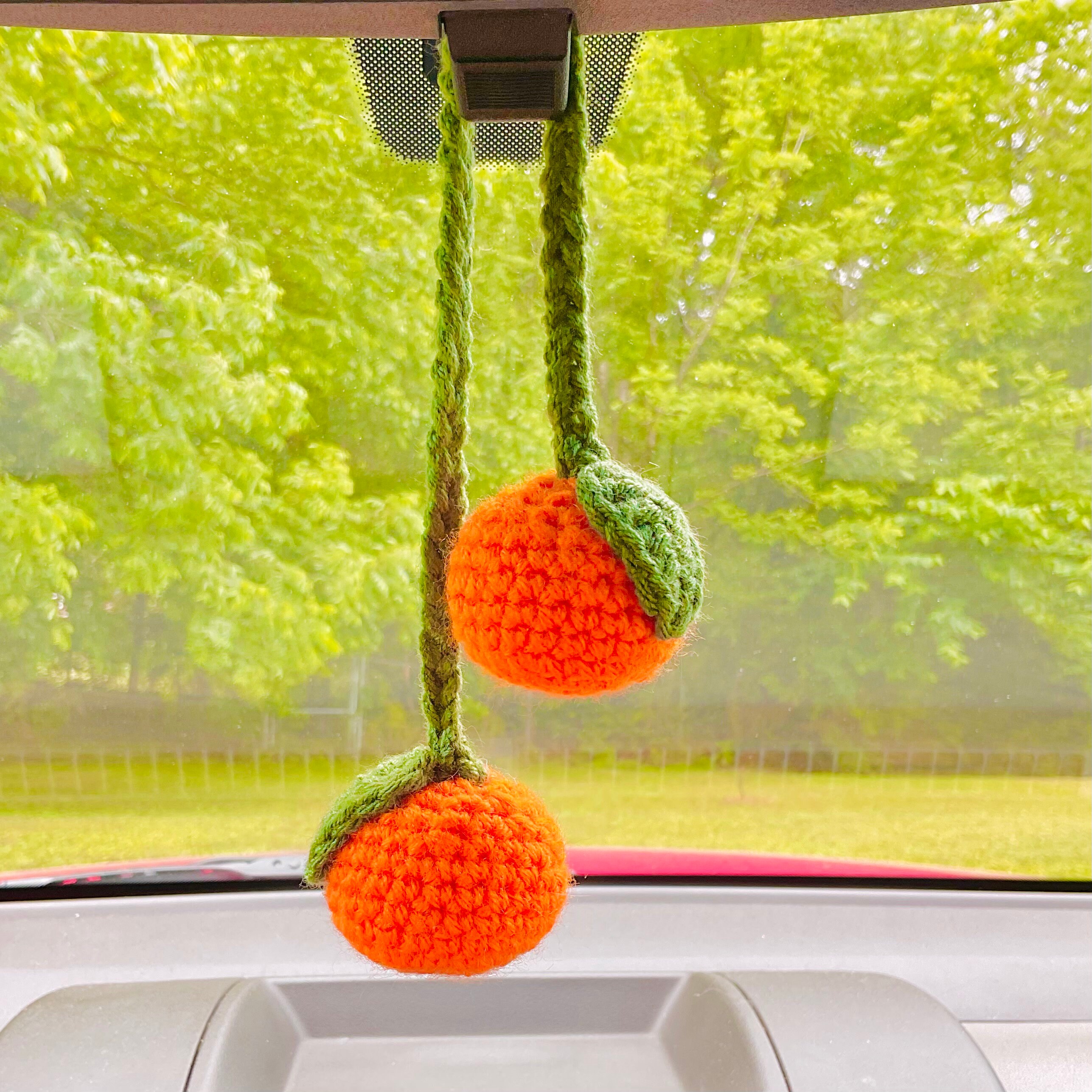 Blingcute | Orange Car Accessories | Car Mirror Hanging Decor