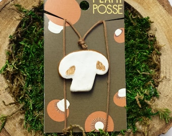 Mushroom Pendant Necklace, Vegan Gifts, Vegan Jewelry, mushroom art, Mushroom art, Mushroom Jewelry, crimini, fungi, mothers day gift, mom
