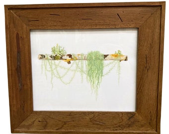 Lichen & Moss Painting, watercolor painting, nature art, nature painting, lichens, cottagecore, wall art, oregon art, home decor, forest,art