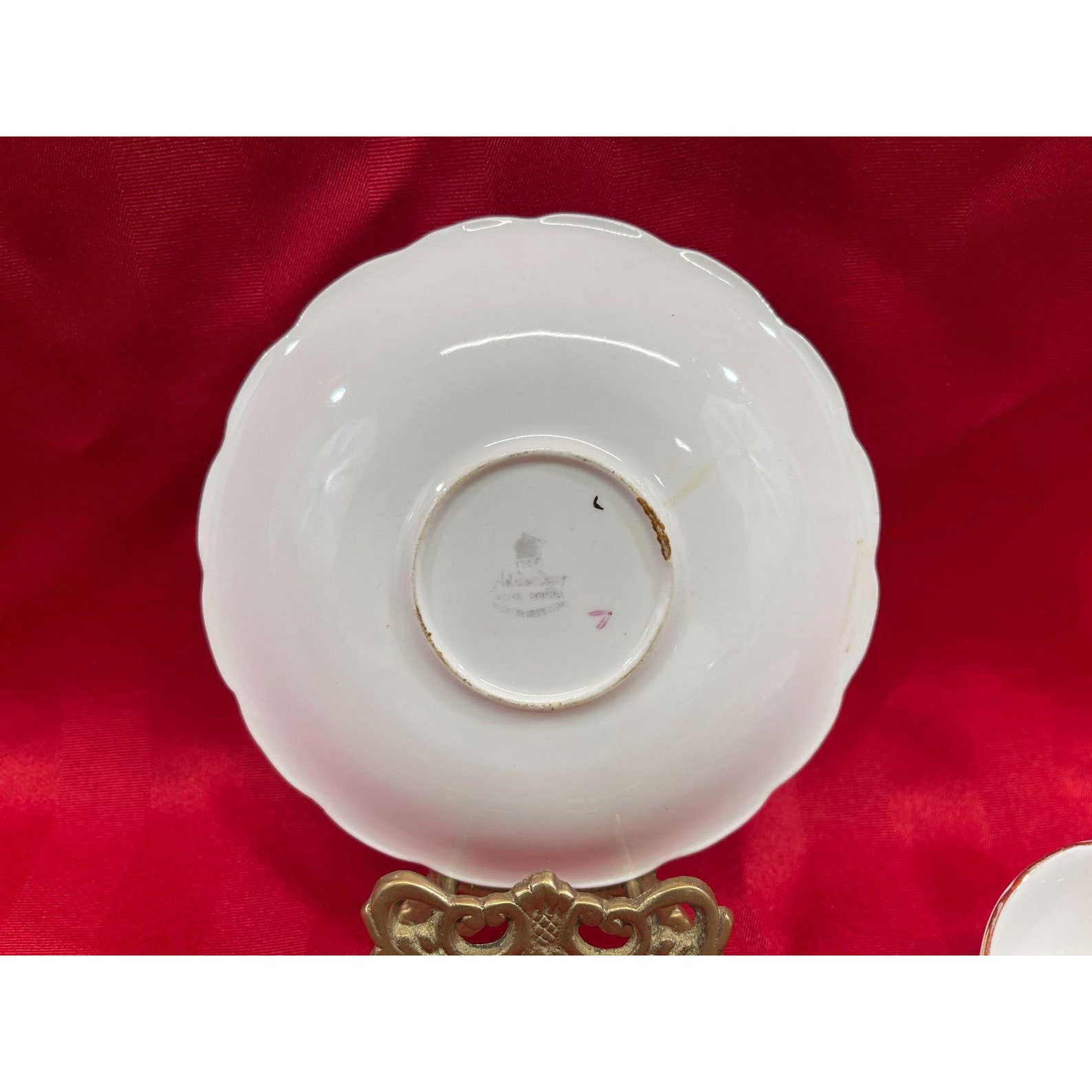 Adderley England Pink Carnation Teacup Saucer Bone China Etsy