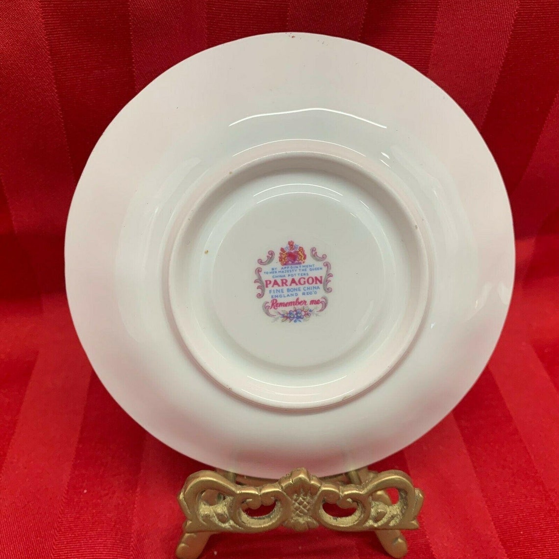 Paragon Fine Bone china Remember Me Pattern Orphaned Saucer Etsy