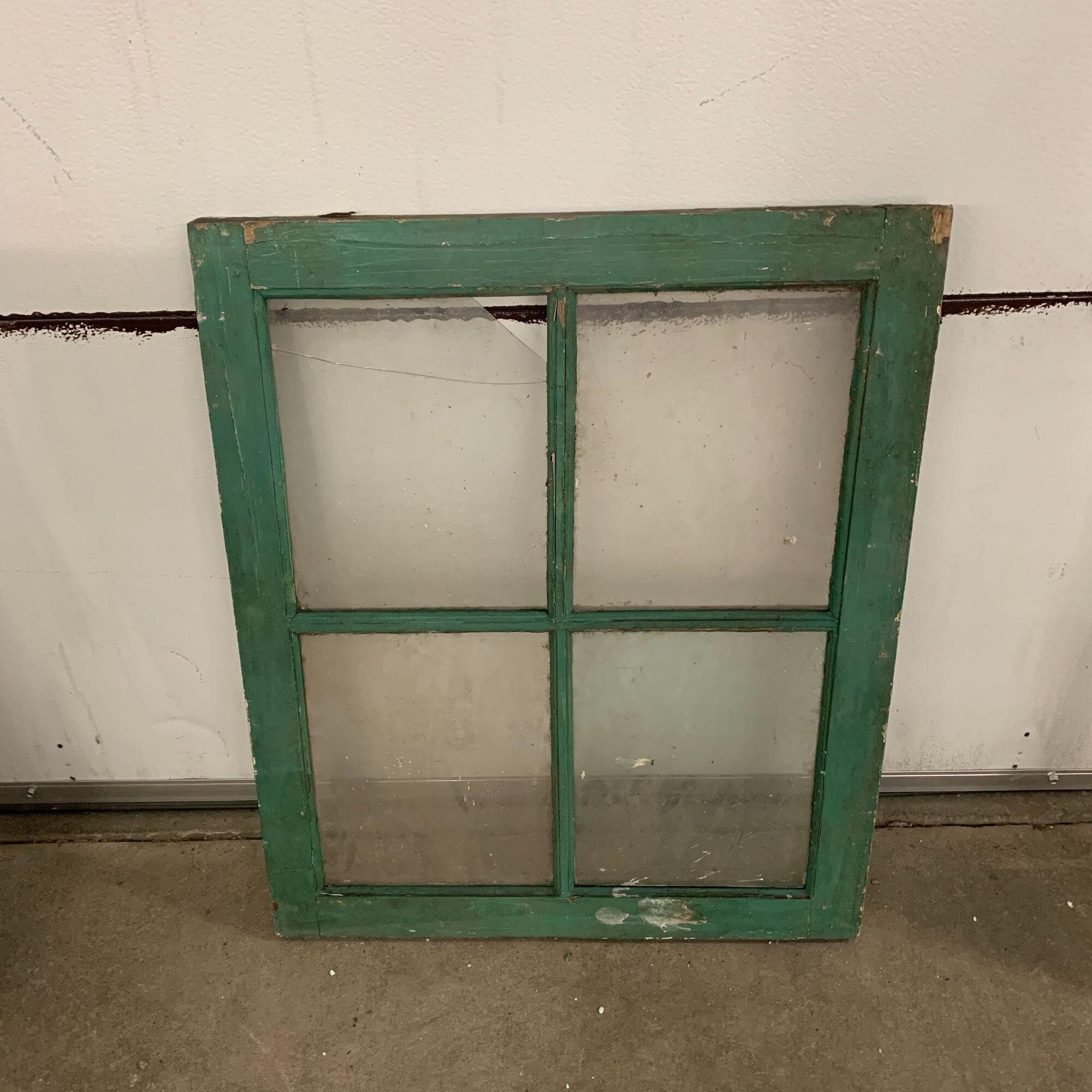 Vintage Wood Window Frame 4 Pane 24X24 for decorating or Etsy