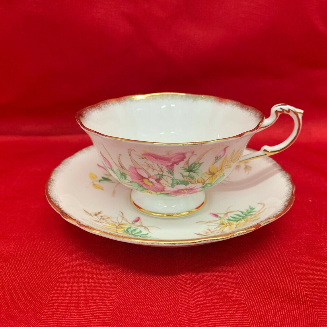 Paragon Fine Bone China England Teacup Saucer Double Warrant Etsy