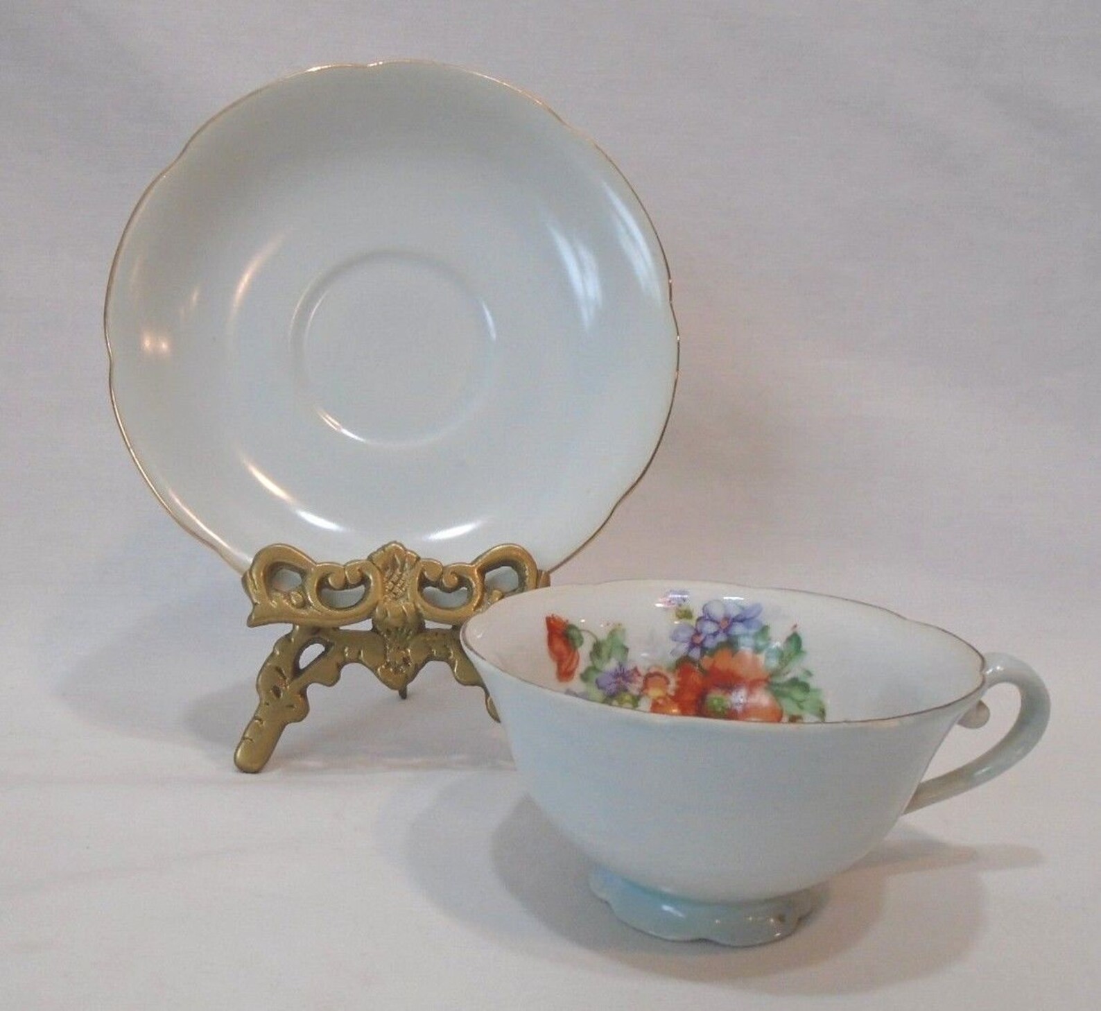 Castle China Made in Occupied Japan Blue Tea Cup & Saucer Etsy