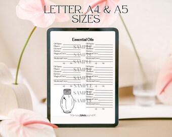 Essential Oil Grimoire Page – Blank Magickal Journal (PDF Download)