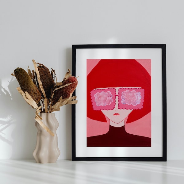 Seeing through Pink Sunglasses Poster
