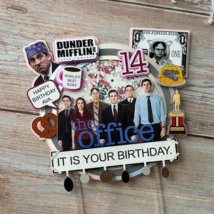 The Office Cake Topper, The Office Birthday Party Supplies, TV Cake Topper