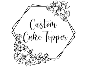 Custom Shaker Cake Topper, Custom Birthday Cake Topper, Any Design