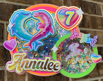 Rainbow Birthday Cake Topper, 90s Birthday Cake Topper, 90s Nostalgia Cake Topper