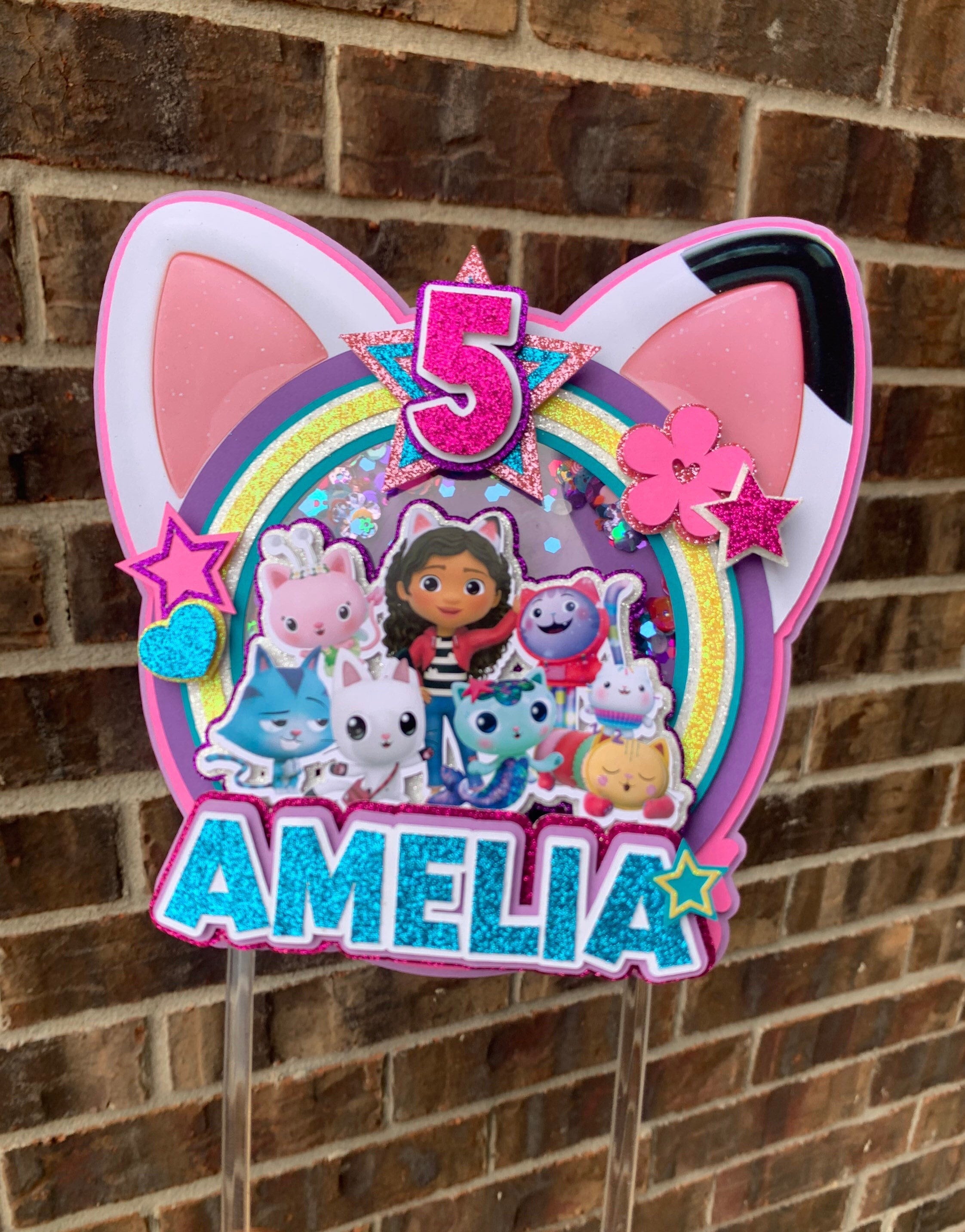 Dollhouse Cake Topper, Cat Dollhouse Birthday Party, Dollhouse Birthday Party Decor