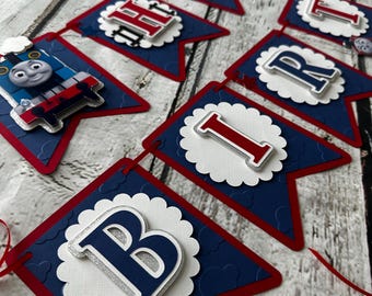 Thomas The Train Banner, Thomas & Friends Birthday Banner, Train Birthday Decorations