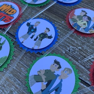 Set of 12 Wild Kratts Cupcake Toppers, Wild Kratts Theme Party, Wild Kratts Birthday Party Decor