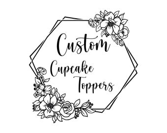 Custom Cupcake Toppers Sets of 12, Custom Birthday Cupcake Toppers, Any Design