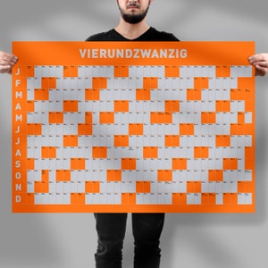 Wandkalender 2024 NEONORANGE Raster Bild 1