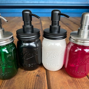 Mason Jar Soap Dispensers (Multiple Colors Available)