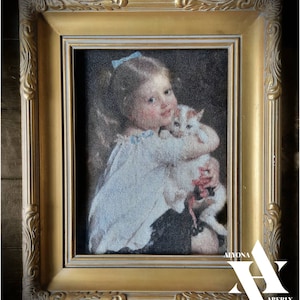 Completed Finished Cross Stitch Large Hand stitched