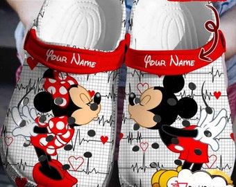 Mickey Couple Clogs Shoes, Classic Clog For Men Women and Kid, Funny Clogs Shoes, Sandal, Birthday Gift