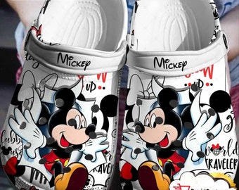 Sabots 3d personnalisés Mickey pour les fans de Disney, sabots, sabots classiques pour hommes, femmes et enfants, sabots rigolos, sandales, cadeau d'anniversaire