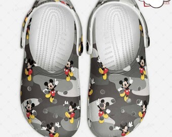 Mickey Mouse Army Camouflage Clog Shoes For Men Women, Classic Clog For Men Women and Kid, Funny Clogs Shoes, Sandal, Birthday Gift